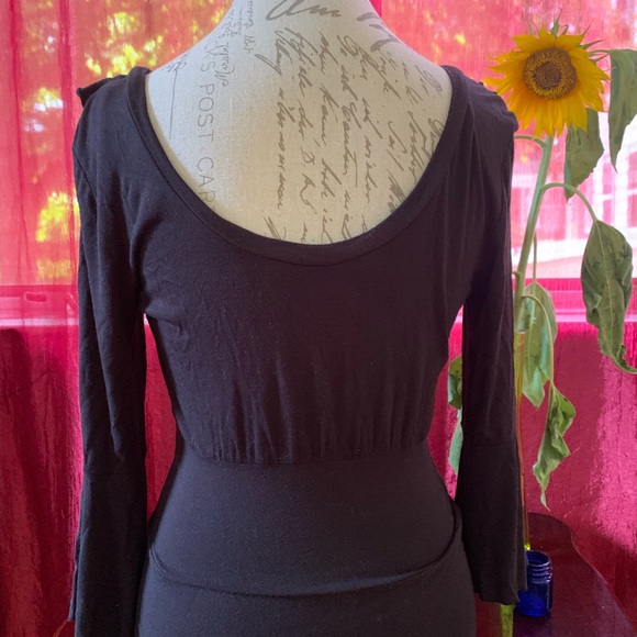 Ruffle Black Dress - Picture 2 of 5